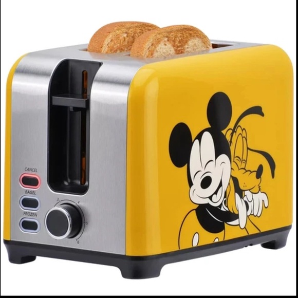 Disney Mickey And Friends Pluto 2-Slice Toaster Oven in Yellow - Picture 2 of 5